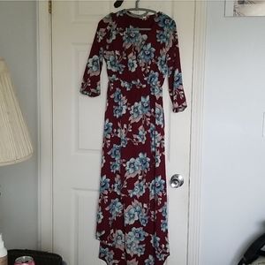 Floral High low maxi dress